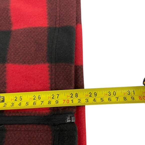 Northern Souvenirs Unisex Red Black Checkered Zip Up Canada Fleece Jacket Size L - Picture 12 of 13